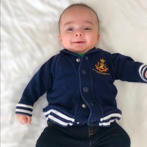Ralph Lauren BabyBoy Navy Jacket and Jogger Set 6M